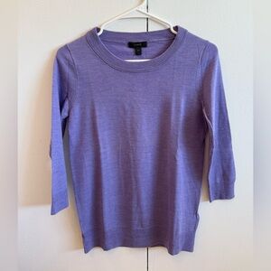 NWT J.Crew merino wool sweater, purple, XS